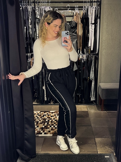 Calça de Moletom com Courino - BOOQ - comprar online