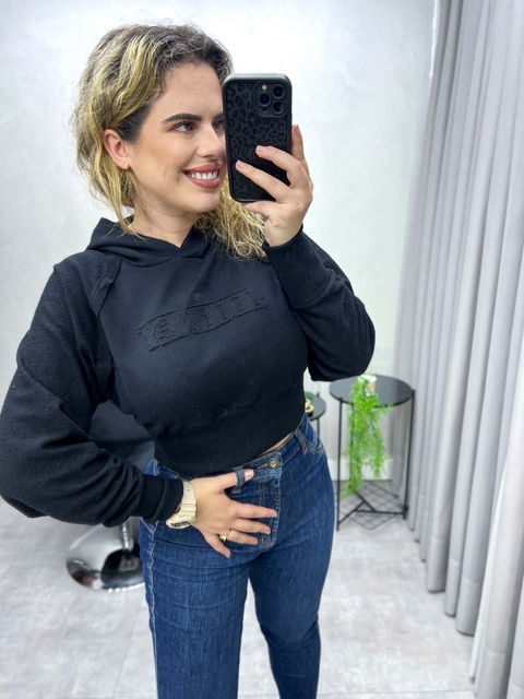 Cropped Moletom Journey Preto - Booq