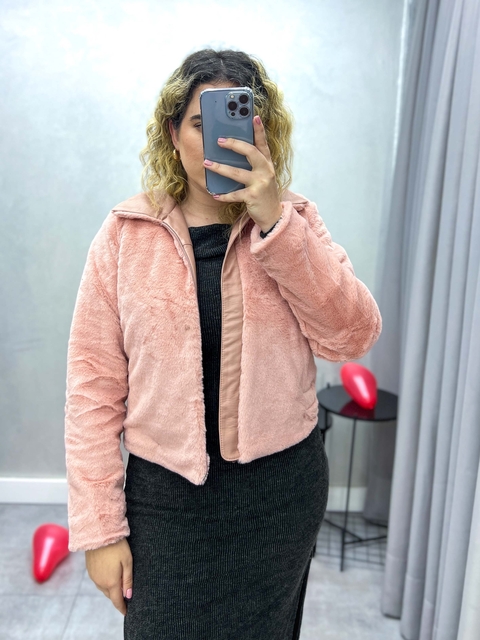 Jaqueta de Couro Rosê - TripJeans