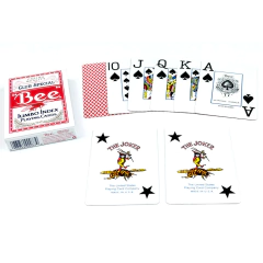 BEE NAIPES POKER JUMBO ROJO - tienda online