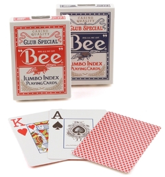BEE NAIPES POKER JUMBO ROJO en internet