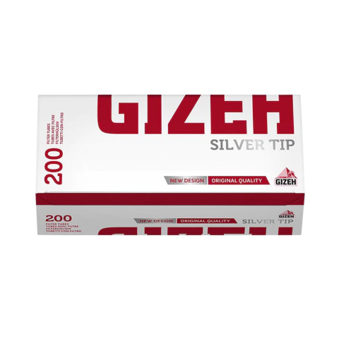 TUBOS GIZEH PARA ARMAR CIGARRILLOS SILVER TIP CAJA X 200
