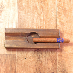 CENICERO DOBLE PARA CIGARROS RUSTICO (22cm) - comprar online