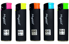 ENCENDEDOR MAGICLICK RUBBER BLACK TURBO RECARGABLE