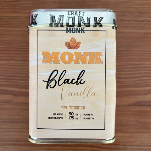 TABACO MONK BLACK VANILLA - LATA 50grs.