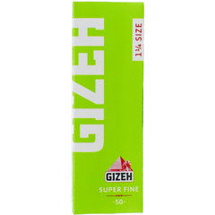 GIZEH PAPEL 1 1/4 SUPER FINE X50 (VERDE)