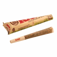 PAPELES CONOS RAW CLASSIC 1 1/4 PACK X6 UNIDADES