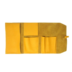 PORTAPIPAS ROLL CUERO GENUINO MOSTAZA - comprar online