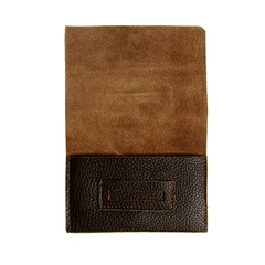 TABAQUERA ROLL PARA ARMAR CUERO GENUINO MARRON (15CM x 9CM) - comprar online