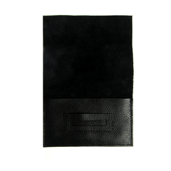 TABAQUERA ROLL PARA ARMAR CUERO GENUINO NEGRA (15CM x 9CM) - comprar online