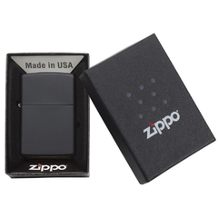 ENCENDEDOR ZIPPO NEGRO (218) - HECHO EN USA - Estate Pipes Buenos Aires