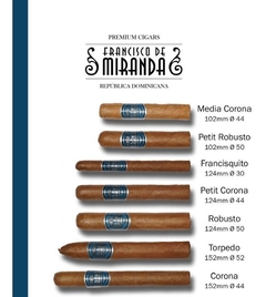 Francisco de Miranda Gordos Linea Azul x 25 Unidades En Hermosa Caja Origen República Dominicana en internet