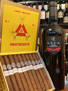 Combo 5: Vino Luca Beso de Dante + Caja de 10 Montecristo No. 4