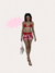 SHORTS TACTEL VERMELHO HIBISCOS• P - comprar online