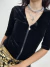 BLUSA VELUDO PRETO • M - loja online