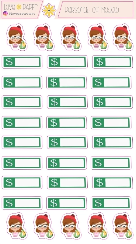 Personal Modelo 09 - Bonequinha Love Minhas finanças