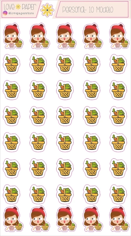 Personal Modelo 10 - Bonequinha Love Dia de feira