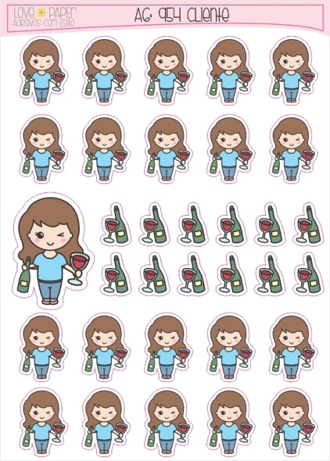 A6 Modelo 954 - Love Girl Vinho