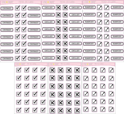 Pocket Combo Check MONO - 3 Cartelas Pocket e 3 Mini