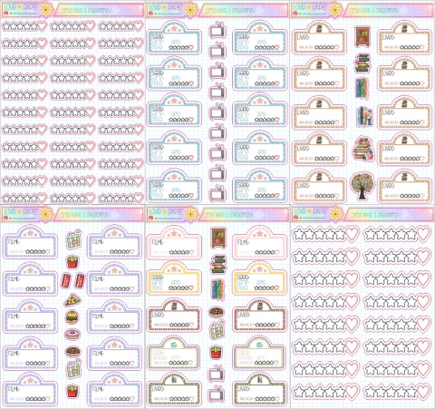 Combo Notas e entretenimento - 6 Cartelas A6 Especial