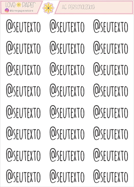 A6 SEU @ AQUI - Personalizada