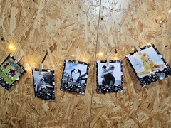 PACK DE 20 FOTOS POLA DISEÑO 10X8.5 +20 BROCHES +TIRA DE LED - PAPEL FOTOGRAFICO - en internet