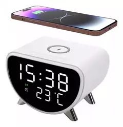 RELOJ DESPERTADOR DIGITAL Y CARGA INALAMBRICA M SZ07 - comprar online