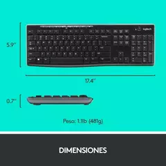 TECLADO+MOUSE LOGITECH MK-270 - Kodak Tienda