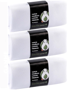 KIT com 3 Tapetes Higiênicos Laváveis BRANCO CLÁSSICO - comprar online