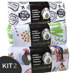 MONTE SEU KIT BASICÃO com 3 Tapetes Higiênicos Laváveis - Dorminhokos