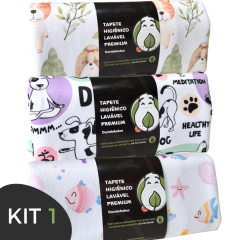 MONTE SEU KIT BASICÃO com 3 Tapetes Higiênicos Laváveis na internet