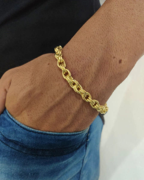 pulseira elo duplo