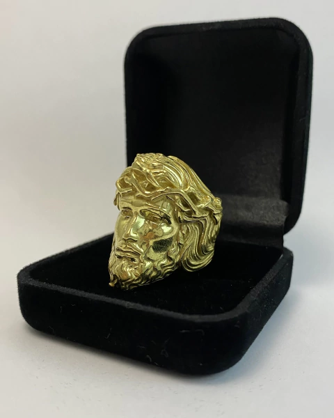 anel rosto de cristo