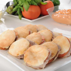 Figacitas de peceto y tomate por 6 unidades