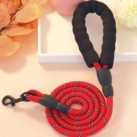 Correa Para Perro Nylon Reflectivo Resistente 1.2 Mts