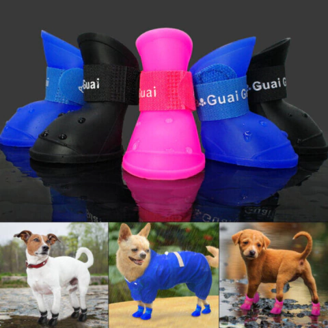 Botitas De Perro X4 S M O L Botas De Lluvia Silicona Zapato