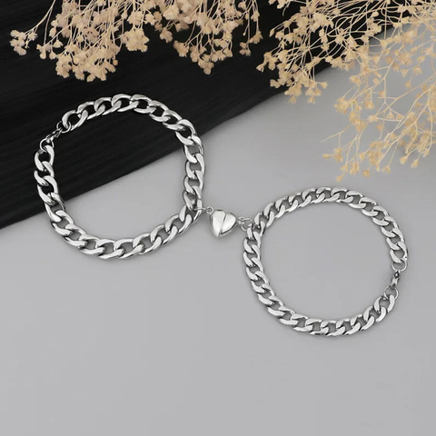 Pulseras Del Amor Vinculares Magnética Iman Parejas Corazon