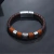 Pulsera Cuero Con Apliques Plateados Cierre Magnetico - comprar online