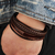 Imagen de Pulsera Hombre Cuero 5 En 1 Trenzado Cierre Iman