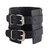 Imagen de Muñequera Brazalete Pulsera Hombre Rock Doble Cuero Genuino
