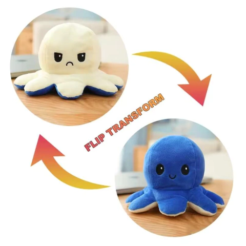 Peluche Pulpo Reversible 2 En 1 Emociones Calidad Premium - comprar online
