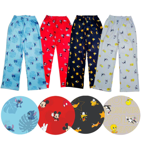 Pantalón Pijama Animado Personajes Hombre Mujer Elastizado Premium