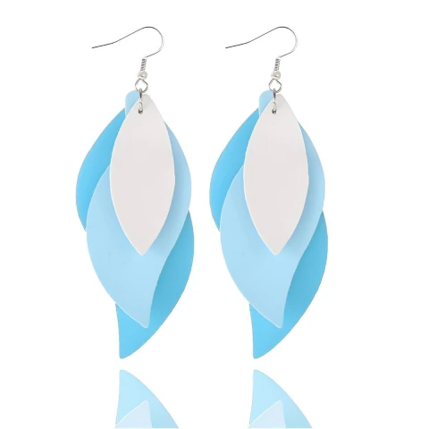 Aretes Boho Con Hojas Para Mujer Ligeros Metálicos - tienda online
