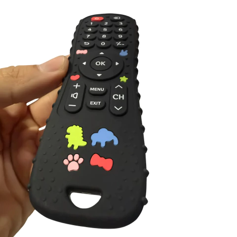 Mordillo Silicona Sensorial Bebé Control Remoto Tv Flexible