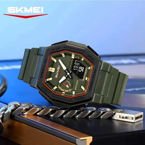 Reloj Skmei 2438 Analógico Hombre Led Correa Poliuretano - comprar online