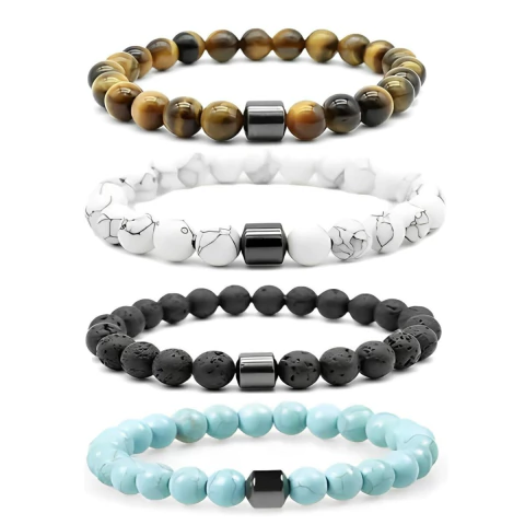 Pulsera Anti Ansiedad Hombre Mujer Piedras Naturales