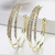 Aritos De Mujer Strass 3 En 1 Circular Brillante Elegantes - Goods Trade