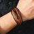 Pulsera Cuero Multicapa 5 En 1 Clip Magnetico - comprar online