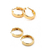 Imagen de Aritos De Mujer Argolla Circular Metalica Elegantes