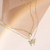 Collar Delicado Mujer Mariposa Doble Acero Strass - Goods Trade